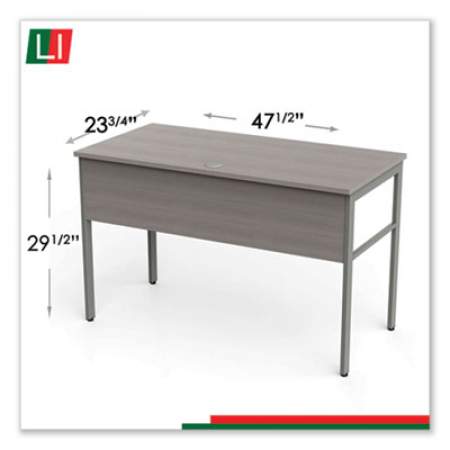 Linea Italia Urban Series Desk Workstation, 47.25" x 23.75" x 29.5", Ash (UR600ASH)