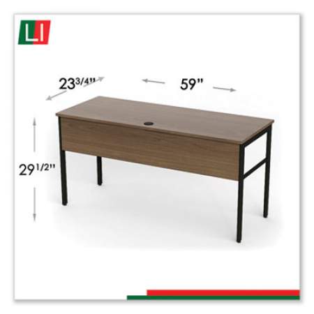 Linea Italia Urban Series Desk Workstation, 59" x 23.75" x 29.5", Natural Walnut (UR601NW)