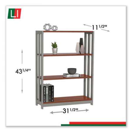 Linea Italia Trento Line Bookcase, 31 1/2w x 11 1/2d x 43 1/4h, Cherry (TR735CH)