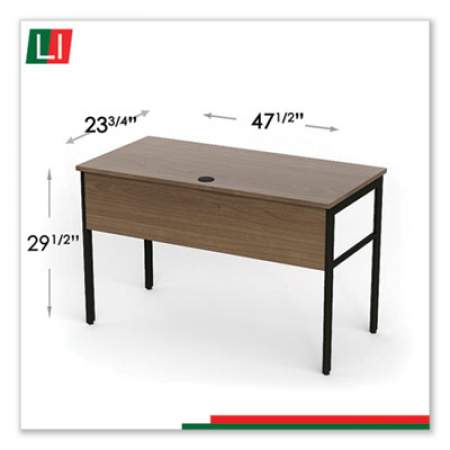 Linea Italia Urban Series Desk Workstation, 47.25" x 23.75" x 29.5", Natural Walnut (UR600NW)