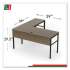 Linea Italia Urban Series L- Shaped Desk, 59" x 59" x 29.5", Natural Walnut (UR602NW)