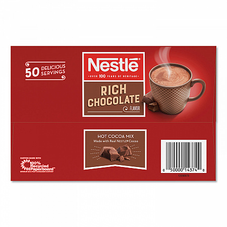 Hot Cocoa Mix, Rich Chocolate, 0.71 oz Packets, 50/Box, 6 Box/Carton (25485CT)