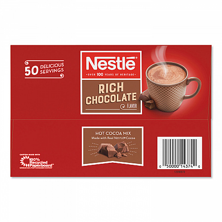Hot Cocoa Mix, Rich Chocolate, 0.71 oz Packets, 50/Box (25485)