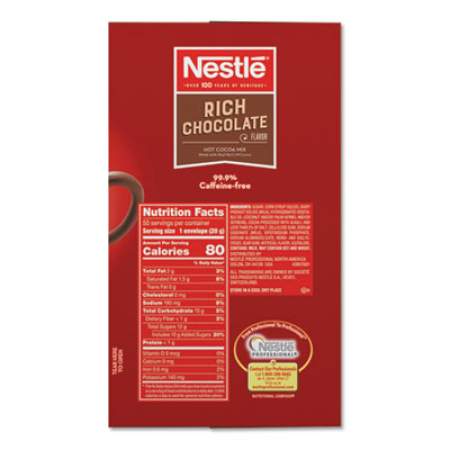 Nestleee Hot Cocoa Mix, Rich Chocolate, .71oz, 50/Box (25485)
