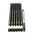 Tombow Mono Drawing Pencil Set with Eraser, 2 mm, Assorted Lead Hardness Ratings, Black Lead, Black Barrel, 6/Pack (61002)