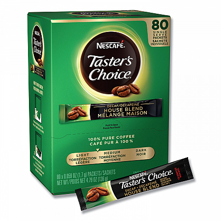 Taster's Choice Stick Pack, Decaf, 0.06 oz, 80/Box (66488)