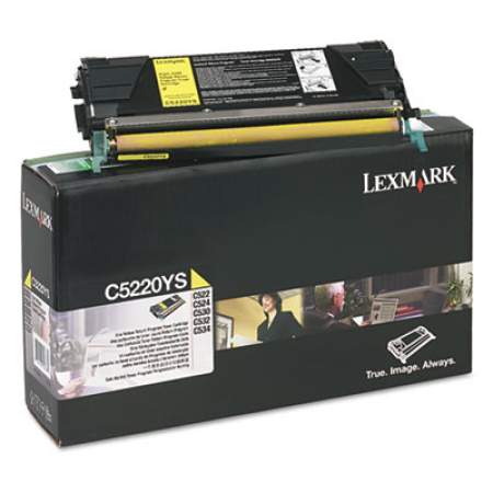 Lexmark C5220YS Return Program Toner, 3,000 Page-Yield, Yellow