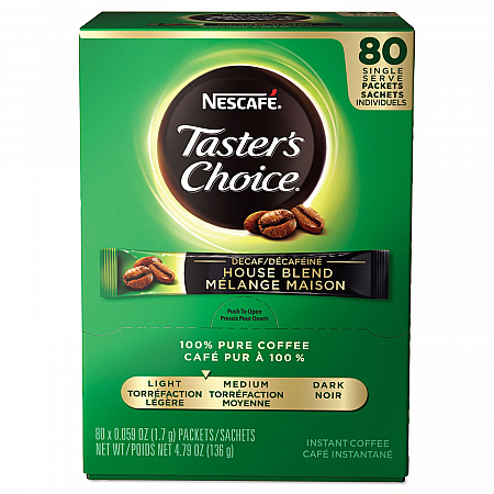 Taster's Choice Stick Pack, Decaf, 0.06 oz, 80/Box (66488)