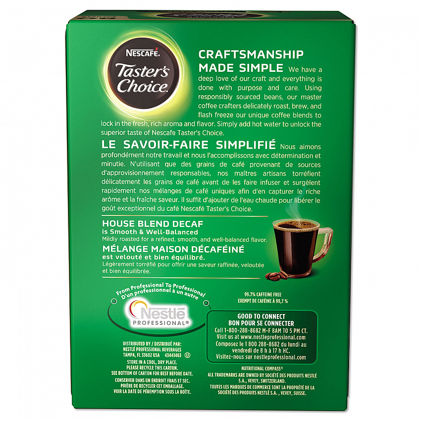 Taster's Choice Stick Pack, Decaf, 0.06 oz, 80/Box (66488)