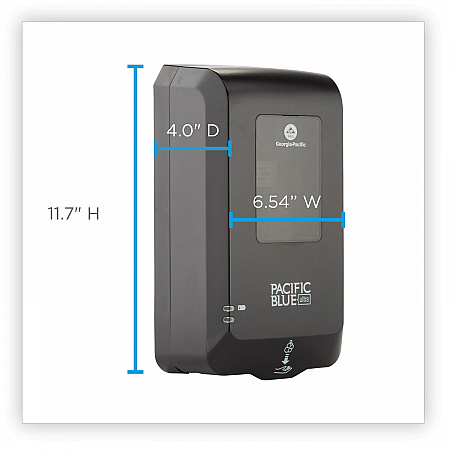 Pacific Blue Ultra Automated Touchless Soap/Sanitizer Dispenser, 1,000 mL, 6.54 x 11.72 x 4, Black (53590)