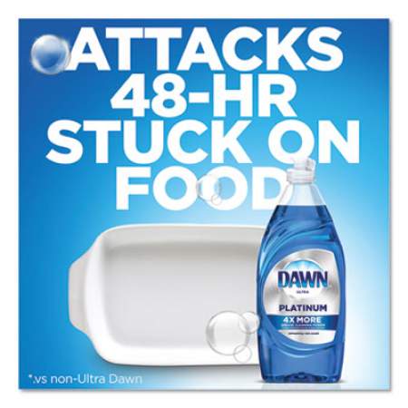 Dawn Ultra Platinum Dishwashing Liquid, Refreshing Rain, 34 oz Bottle, 8/Carton (91200)