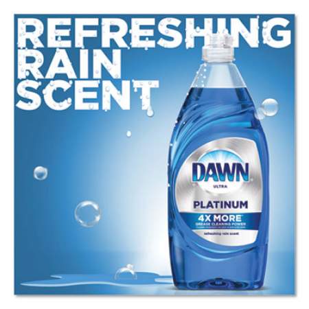 Dawn Ultra Platinum Dishwashing Liquid, Refreshing Rain, 34 oz Bottle, 8/Carton (91200)