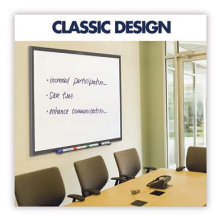 Quartet Classic Series Total Erase Dry Erase Board, 72 x 48, White Surface, Black Frame (S537B)