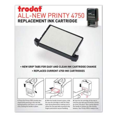 Trodat E4750 Self-Inking Stamp Replacement Pad, 1" x 1.63", Blue/Red (P4750BR)