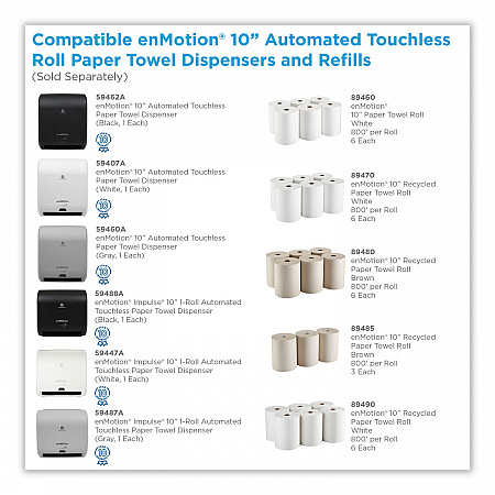 enMotion High Capacity Paper Towel Rolls, 1-Ply, 10