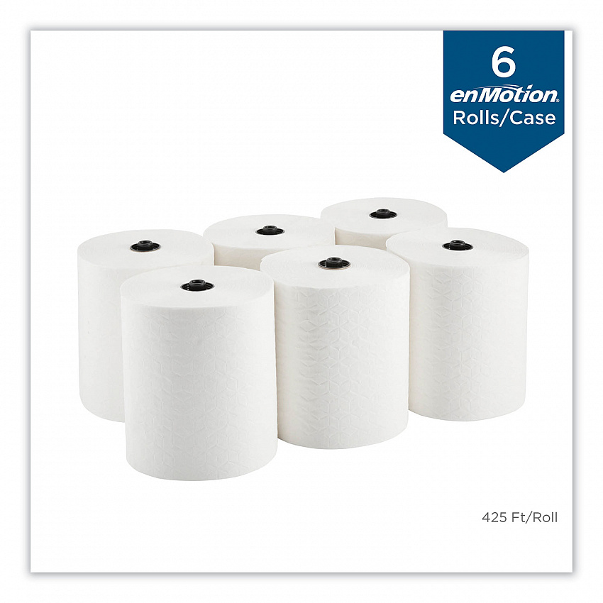 enMotion Paper Towels, 1-Ply, 8.25" x 420 ft, White, 6 Rolls/Carton (89410)
