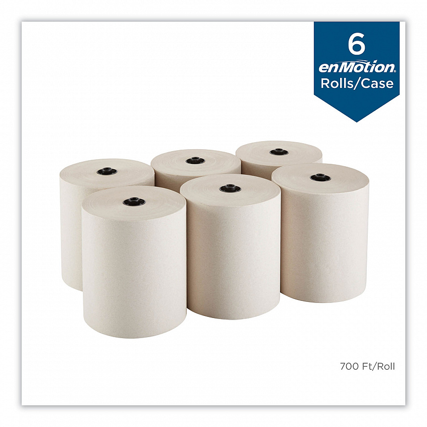 enMotion EPA Compliant Touchless Roll Towels, 8.25" x 700 ft, Brown, 6/Carton (89440)