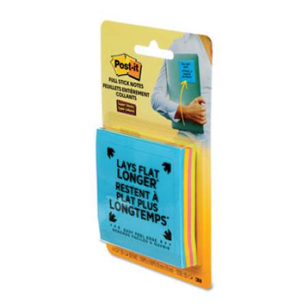 Post-it Notes Super Sticky Full Stick Notes, 3 x 3, Assorted Rio de Janeiro Colors, 25 Sheets/Pad, 4/Pack (F3304SSAU)
