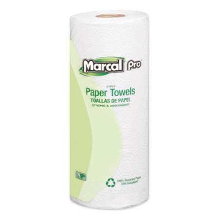 Marcal PRO 100% Premium Recycled Perforated Kitchen Roll Towels, 11 x 9, White, 70/Roll, 15 Rolls/Carton (610)