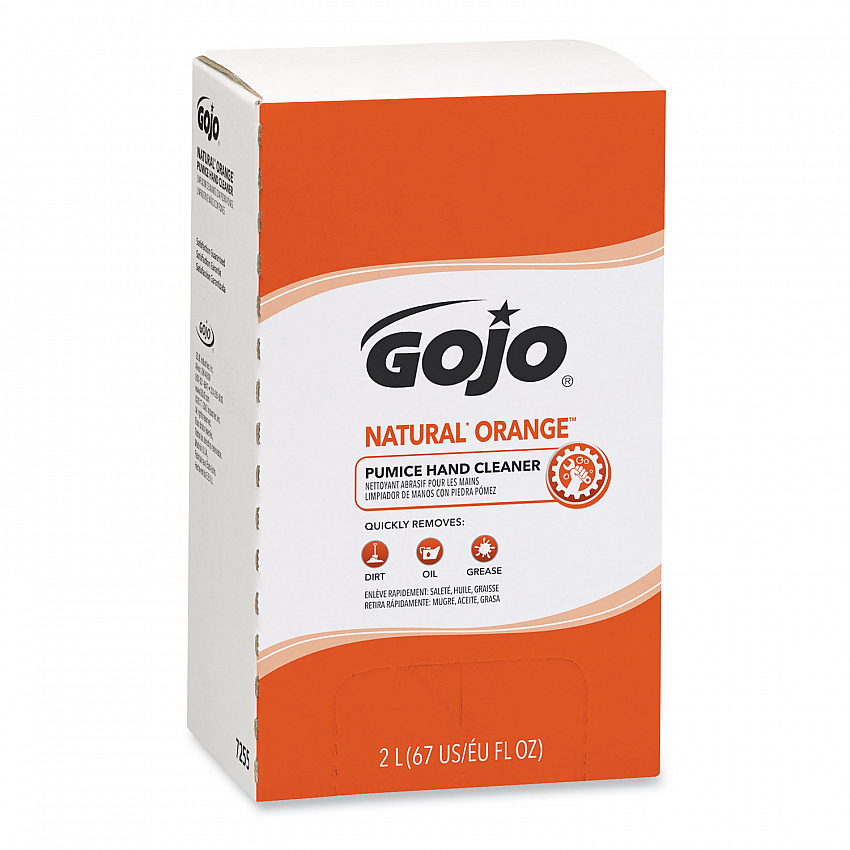 NATURAL ORANGE Pumice Hand Cleaner Refill, Citrus Scent, 2,000 mL, 4/Carton (7255)