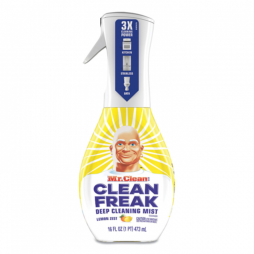 Clean Freak Deep Cleaning Mist Multi-Surface Spray, Lemon Scent, 16 oz Spray Bottle, 6/Carton (79129)