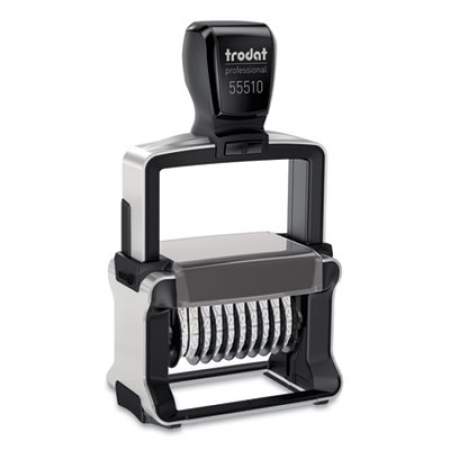Trodat Self-Inking Professional Numberer, Type Size 2, 10 Bands/Digits, Black (T55510)