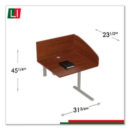 Linea Italia Study Carrell Add On, 1-Leg, 31.25 x 23.25 x 45.25, Cherry (SC802CH)