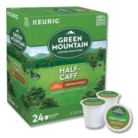 Green Mountain Coffee Half-Caff Coffee K-Cups, 24/Box (6999)