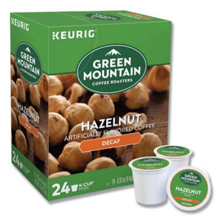 Green Mountain Coffee Hazelnut Decaf Coffee K-Cups, 24/Box (7792)