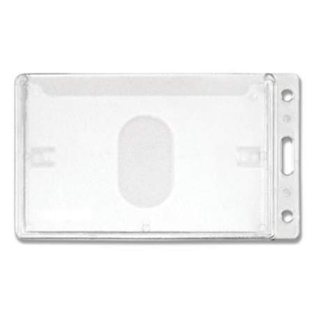 Advantus Frosted Rigid Badge Holder, Vertical, 2.5 x 4.13, Frosted Transparent, 25/Box (76076)
