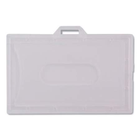 Advantus ID Card Holders, Horizontal, 3.68 x 2.25, Frosted Transparent, 25/Pack (97099)