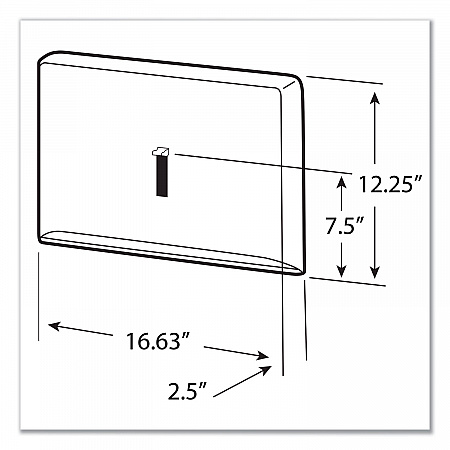 Personal Seat Cover Dispenser, 16.6 x 2.5 x 12.3, Stainless Steel (09512)