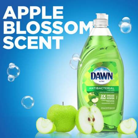 Dawn Ultra Antibacterial Dishwashing Liquid, Apple Blossom, 40 oz Bottle, 8/Carton (91093)