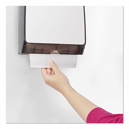 Premiere Folded Towel Dispenser, 10.6 x 5.48 x 18.79, White (39640)