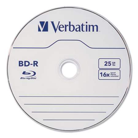 Verbatim BD-R Blu-Ray Disc, 25 GB, 16x, White, 10/Pack (97238)