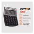 Victor 1000 Minidesk Calculator, Solar/Battery, 8-Digit LCD