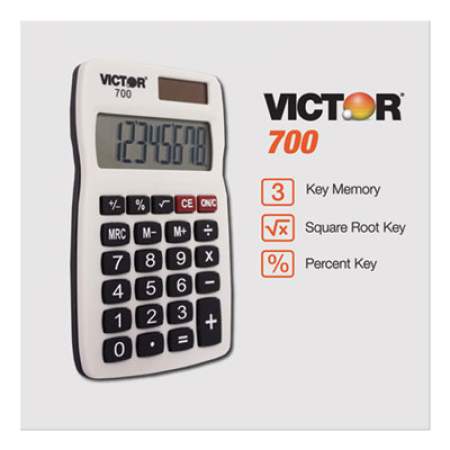 Victor 700 Pocket Calculator, 8-Digit LCD