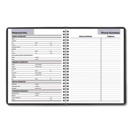 AT-A-GLANCE DayMinder Monthly Planner with Memo Section, Ruled Blocks, 8.75 x 7, Black Cover, 12-Month (Jan to Dec): 2022 (G40000)