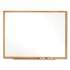 Quartet Classic Series Total Erase Dry Erase Board, 48 x 36, Oak Finish Frame (S574)