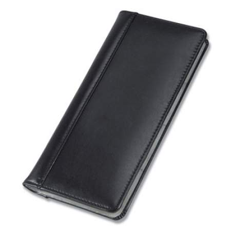 Samsill Regal Leather Business Card File, Holds 96 2 x 3.5 Cards, 4.75 x 10, Black (81240)