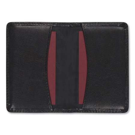 Samsill Regal Leather Business Card Wallet, Holds 25 2 x 3.5 Cards, 4.25 x 3, Black (81220)