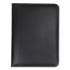 Samsill Contrast Stitch Leather Padfolio, 8 1/2 x 11, Leather, Black (71710)