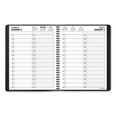 AT-A-GLANCE Two-Person Group Daily Appointment Book, 11 x 8, Black Cover, 12-Month (Jan to Dec): 2022 (7022205)