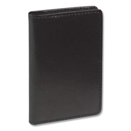 Samsill Regal Leather Business Card Wallet, Holds 25 2 x 3.5 Cards, 4.25 x 3, Black (81220)