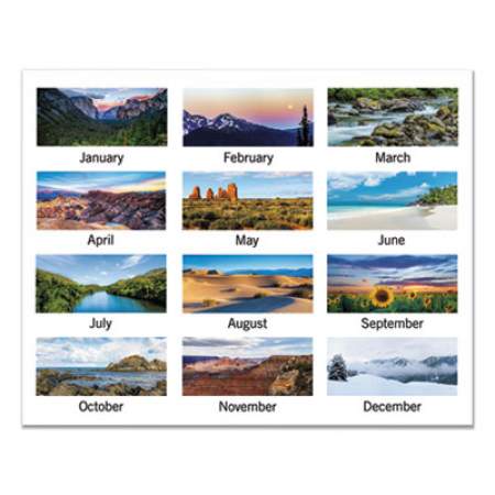 AT-A-GLANCE Landscape Panoramic Desk Pad, Landscapes Photography, 22 x 17, White Sheets, Clear Corners, 12-Month (Jan-Dec): 2022 (89802)