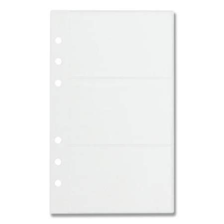 Samsill Refill Sheets for 4.25 x 7.25 Business Card Binders, For 2 x 3.5 Cards, Clear, 6 Cards/Sheet, 10 Sheets/Pack (81079)