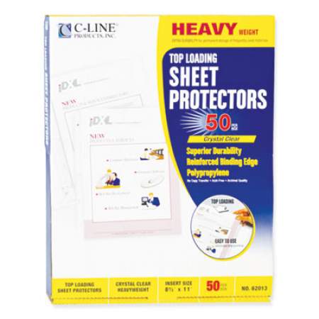C-Line Heavyweight Polypropylene Sheet Protectors, Clear, 2", 11 x 8 1/2, 50/BX (62013)