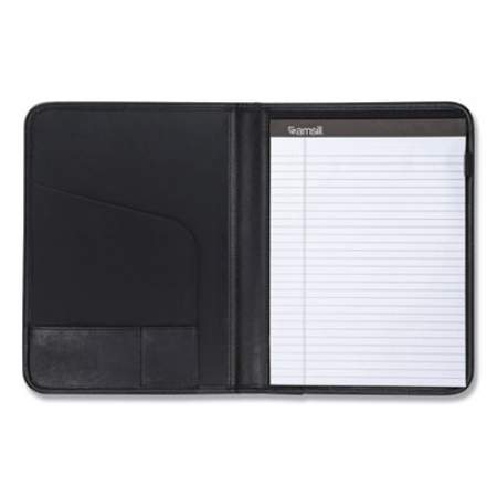 Samsill Professional Padfolio, Storage Pockets/Card Slots, Writing Pad, Black (70810)