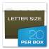 Pendaflex Ready-Tab Reinforced Hanging File Folders, Letter Size, 1/3-Cut Tab, Standard Green, 25/Box (42620)