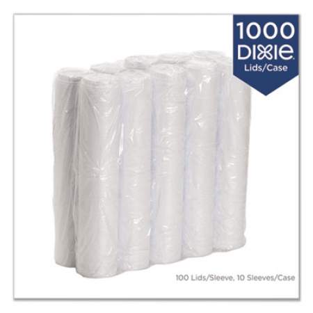 Dixie RECLOSABLE LIDS FOR 12 AND 16 OZ HOT CUPS, WHITE, 100 LIDS/PACK, 10 PACKS/CARTON (TP9542CT)